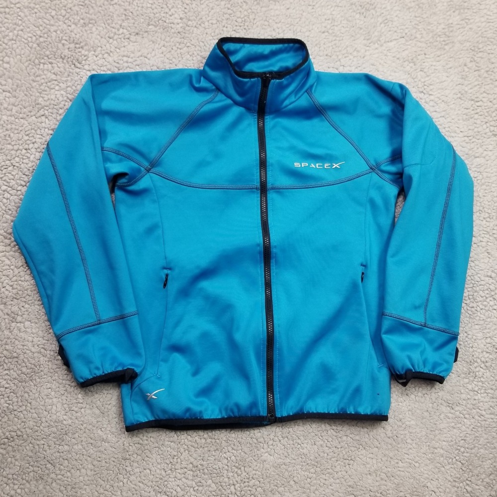 Official Space-X Elon Musk Full Zip Sweatshirt Jacket Black Mens Size Small